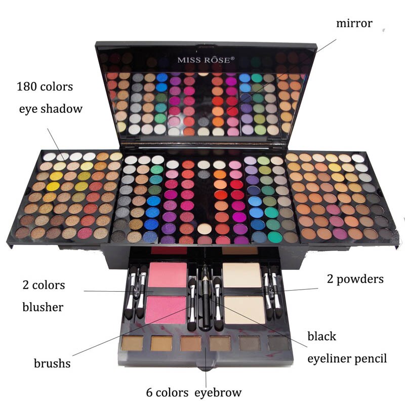 180 Colors Eyeshadow Blush Makeup Palette