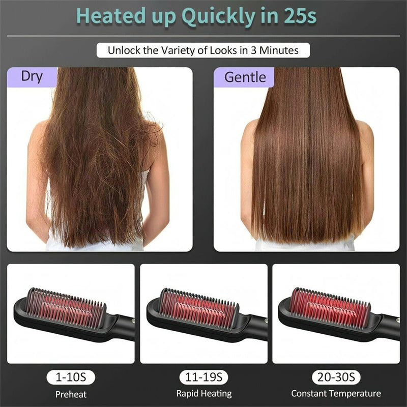 2 In 1 Hair Straightener Brush