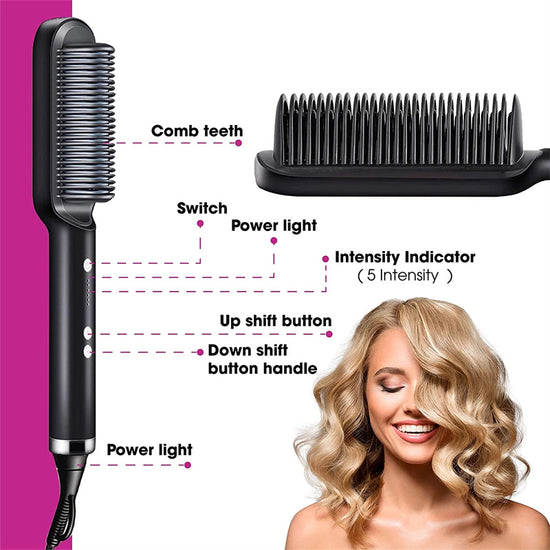 2 In 1 Hair Straightener Brush