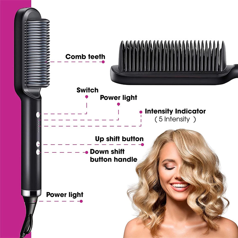 2 In 1 Hair Straightener Brush