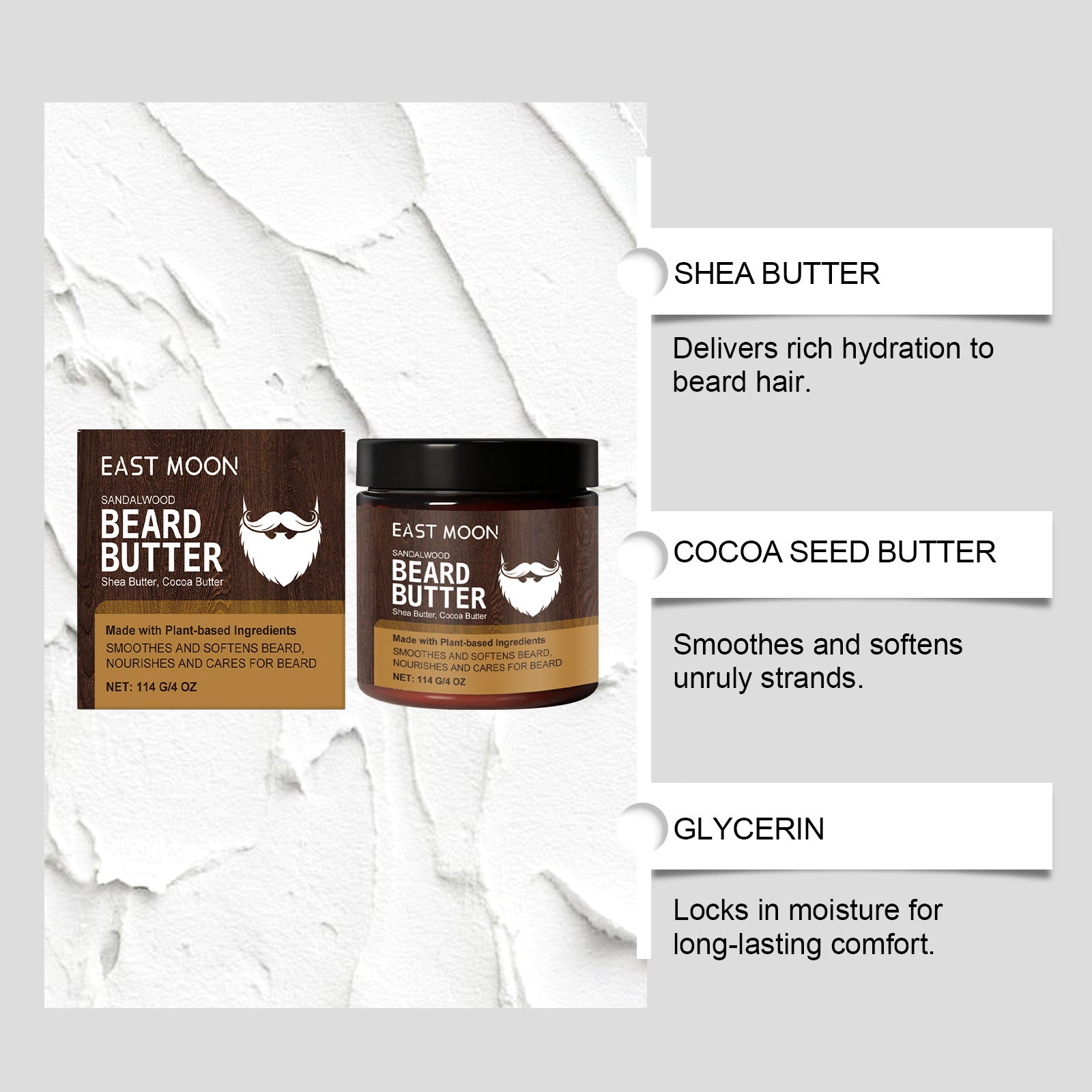 Mens Moisturizing Softening And Comforting Beard Balm