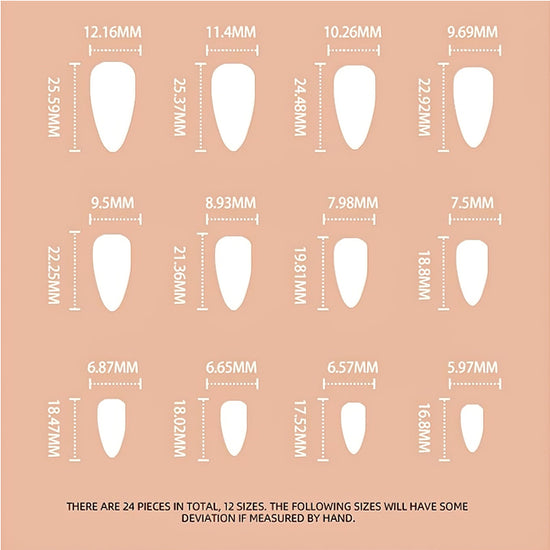 24 PCS Green Star Nail Art, Length Long Water Pipe Fake Nails, Had Nail Tips False Nail